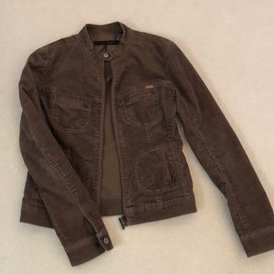 BUFFALO brown corduroy cropped jacket.